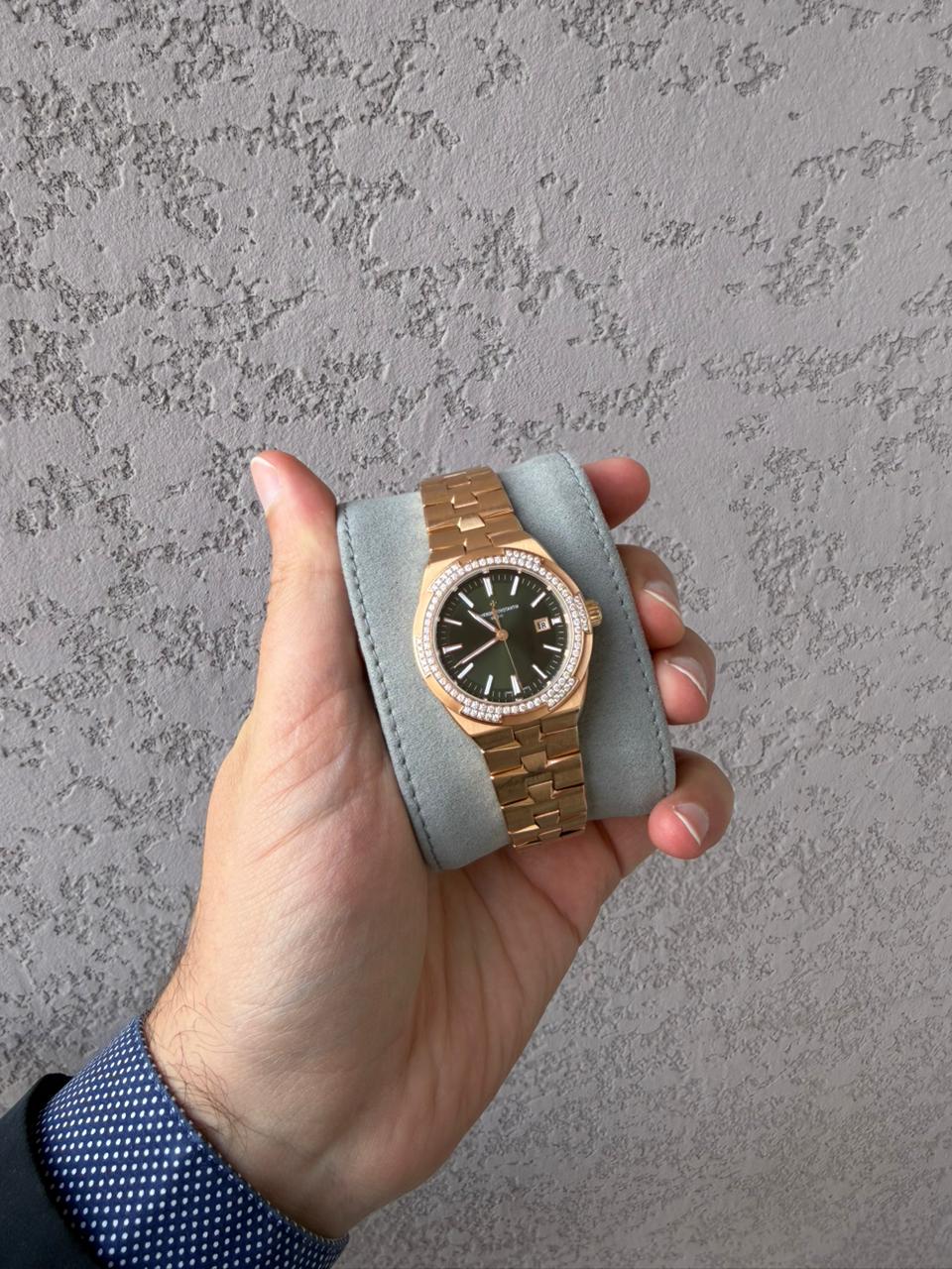 Vacheron Constantin 4605V/200R-B969 Ladies 35mm Automatic Green Dial With Diamonds. Full Set With Extra Straps. Used 2025