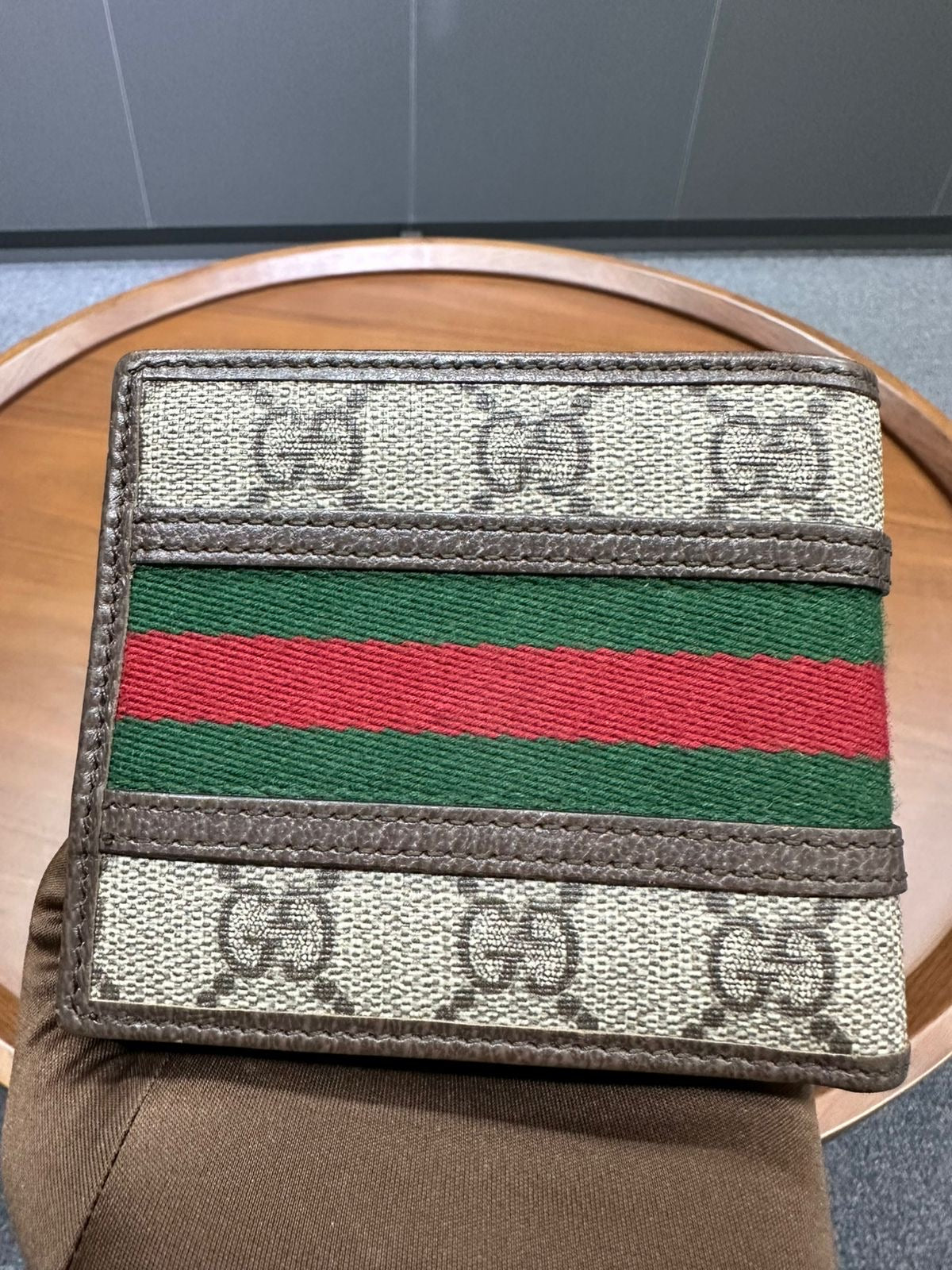 Gucci GG Supreme Web Stripe Card Holder