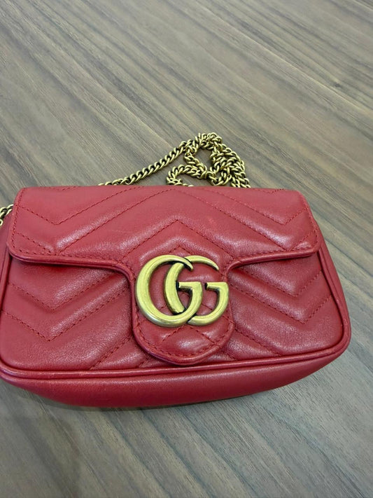 Gucci Marmont Bag in Hibiscus Red