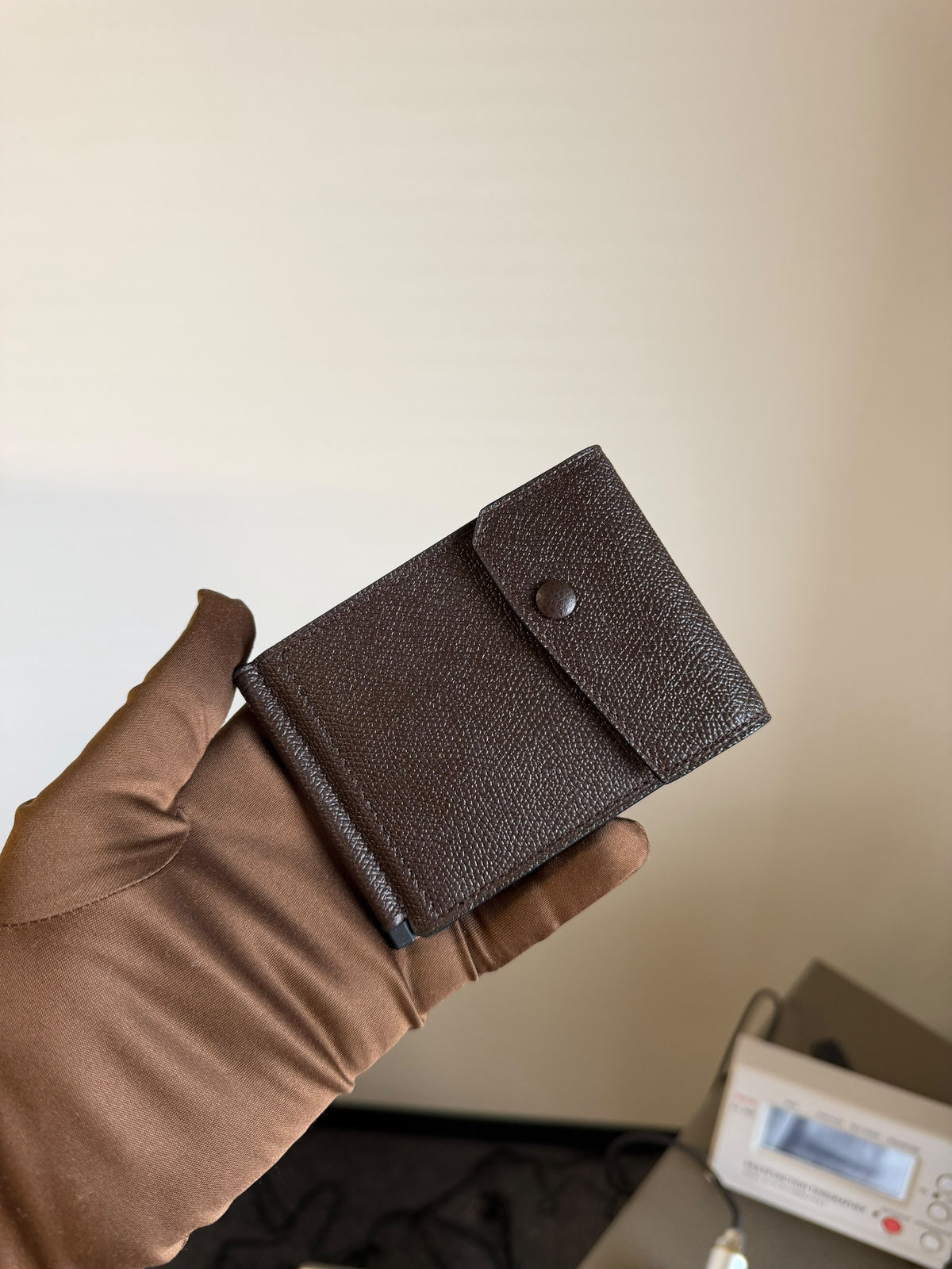 Rolex Brown Leather Card Holder