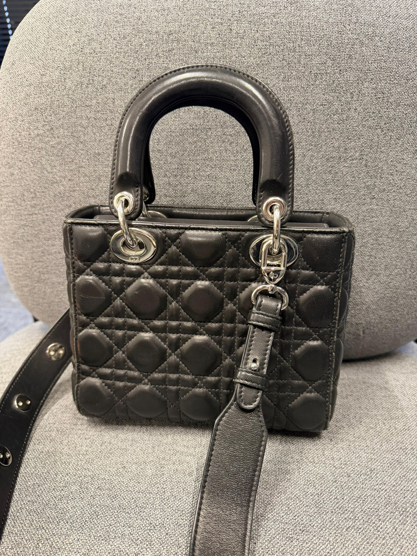 Dior Mini Lady Dior Black Cannage Bag