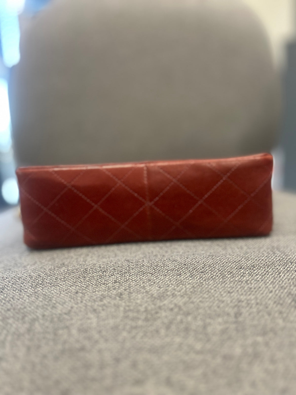 CHANEL Burgundy Quilted Leather Flap Bag with Gold-Tone Chain