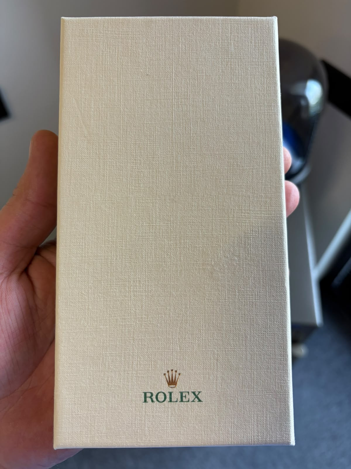 Rolex Green Leather Zip Card Holder Wallet