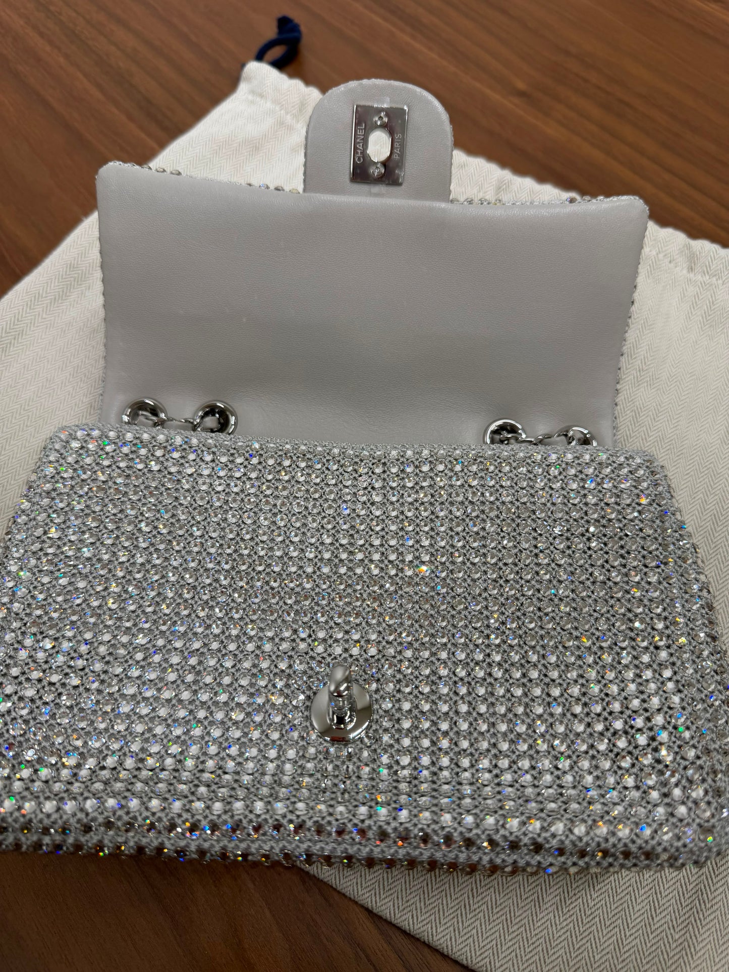 Chanel Mini Flap Crystal Flap Bag Limited New