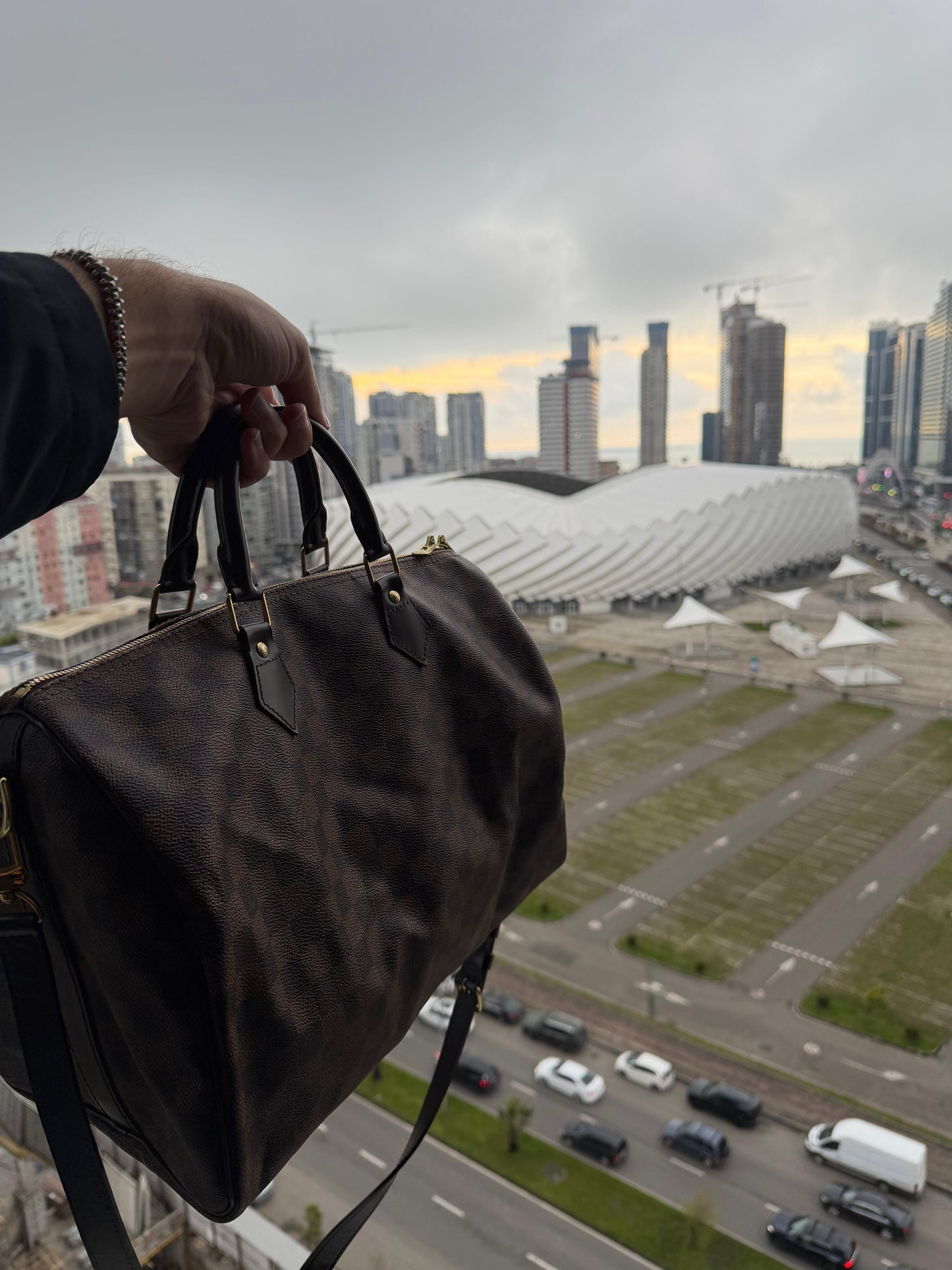 Louis Vuitton Speedy 35 Bandouliere Damier Ebene