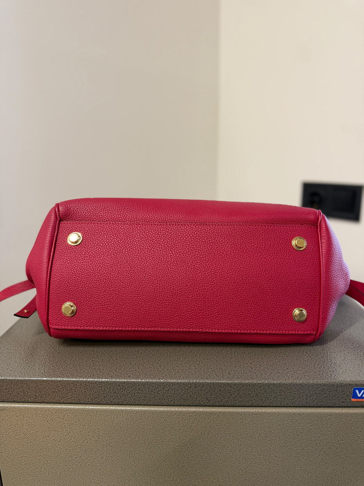 Louis Vuitton Red Leather Satchel Bag