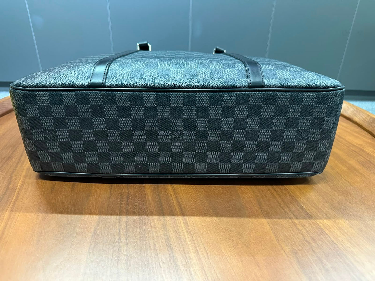 Louis Vuitton Porte Documents Voyage PM Black Damier Graphite Coated Canvas