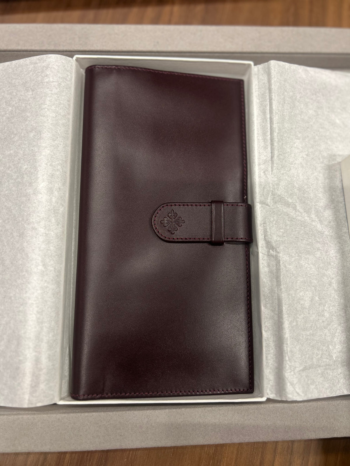 Patek Philippe Calatrava Voyage Dark Brown Leather Travel Wallet Organizer – Brand New with Box