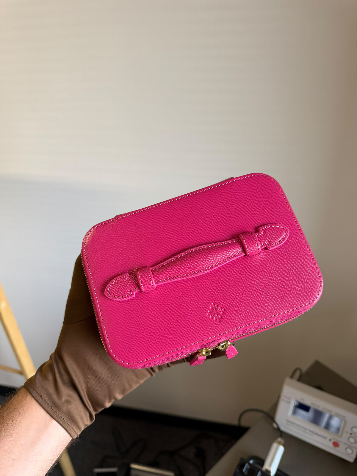 Patek Philippe Fuchsia Pink Leather Travel Jewelry Box