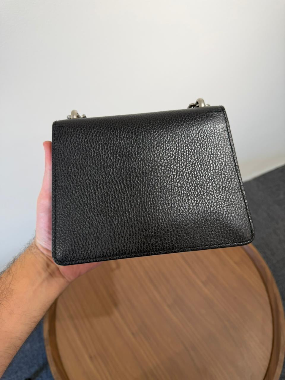 Gucci Mini Dionysus Shoulder Bag in Black Leather