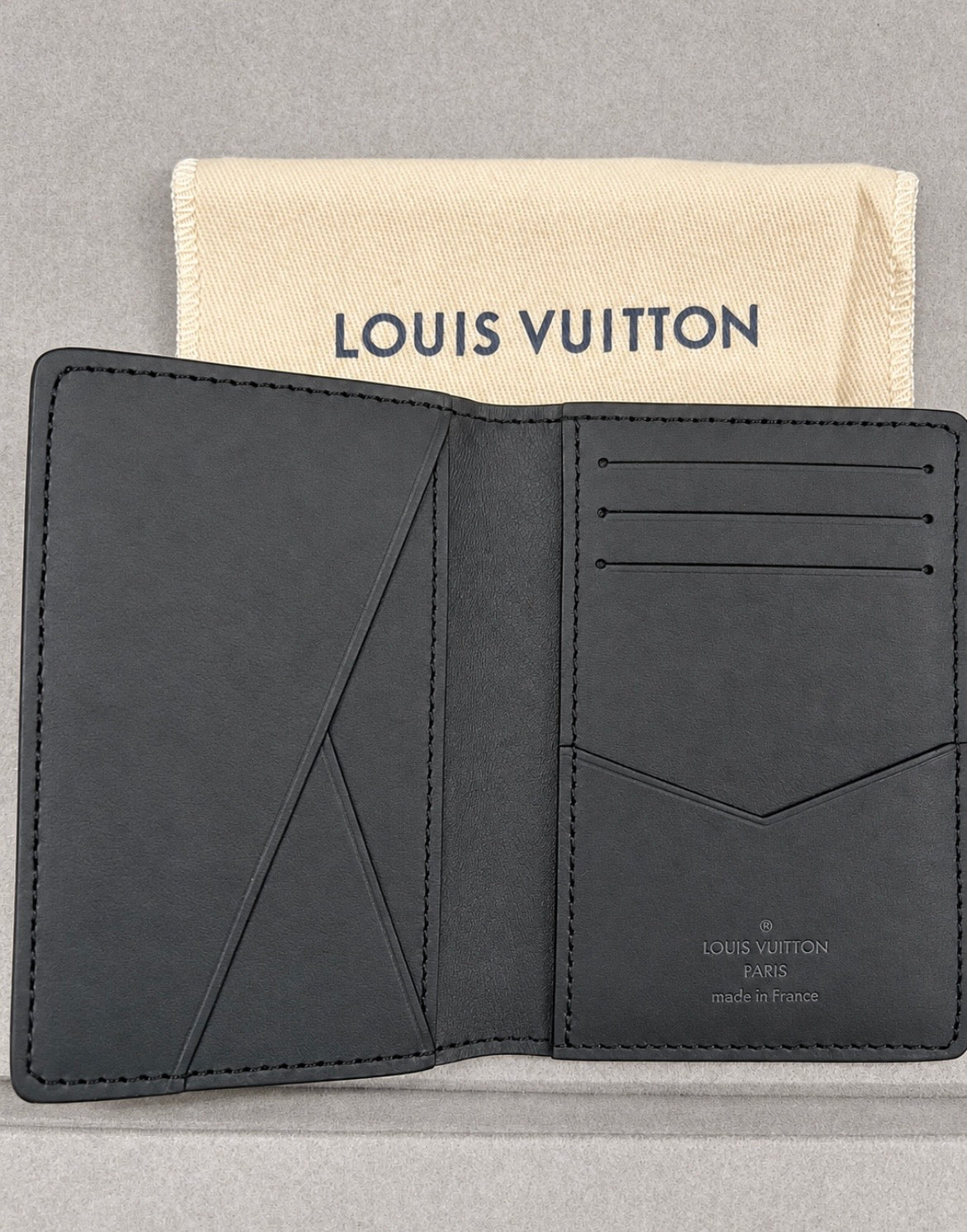 Louis Vuitton Damier Infini Black Leather Pocket Organizer