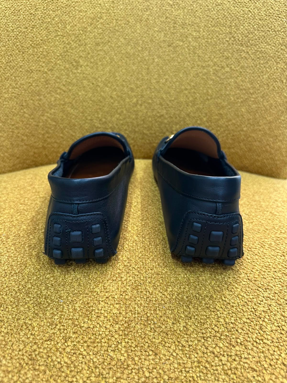 Gucci Black Web Driver Loafers 45 size
