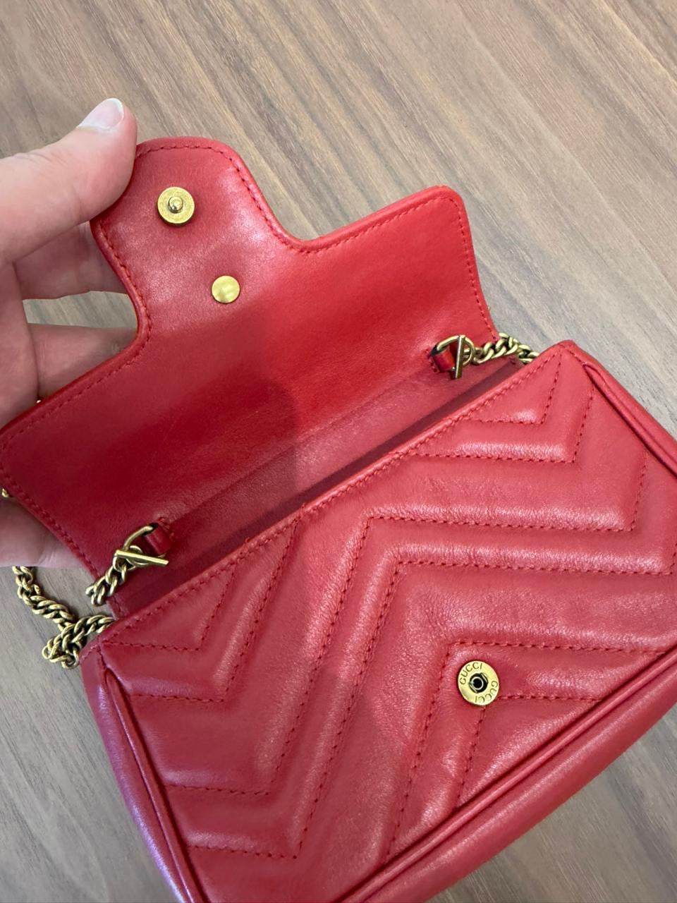 Gucci Marmont Bag in Hibiscus Red