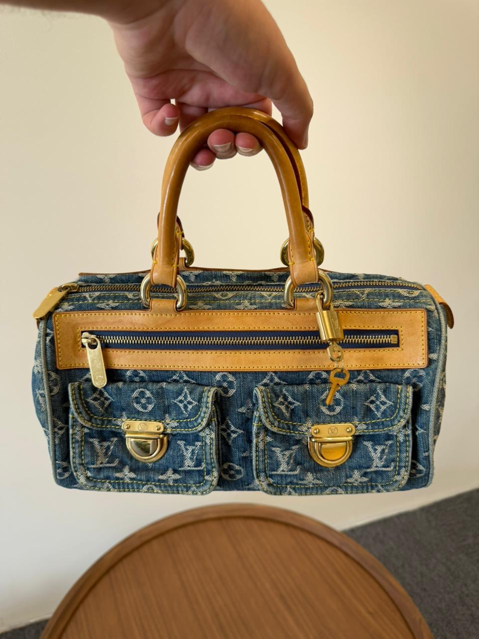 Louis Vuitton Denim Neo Speedy Monogram Handbag M95019