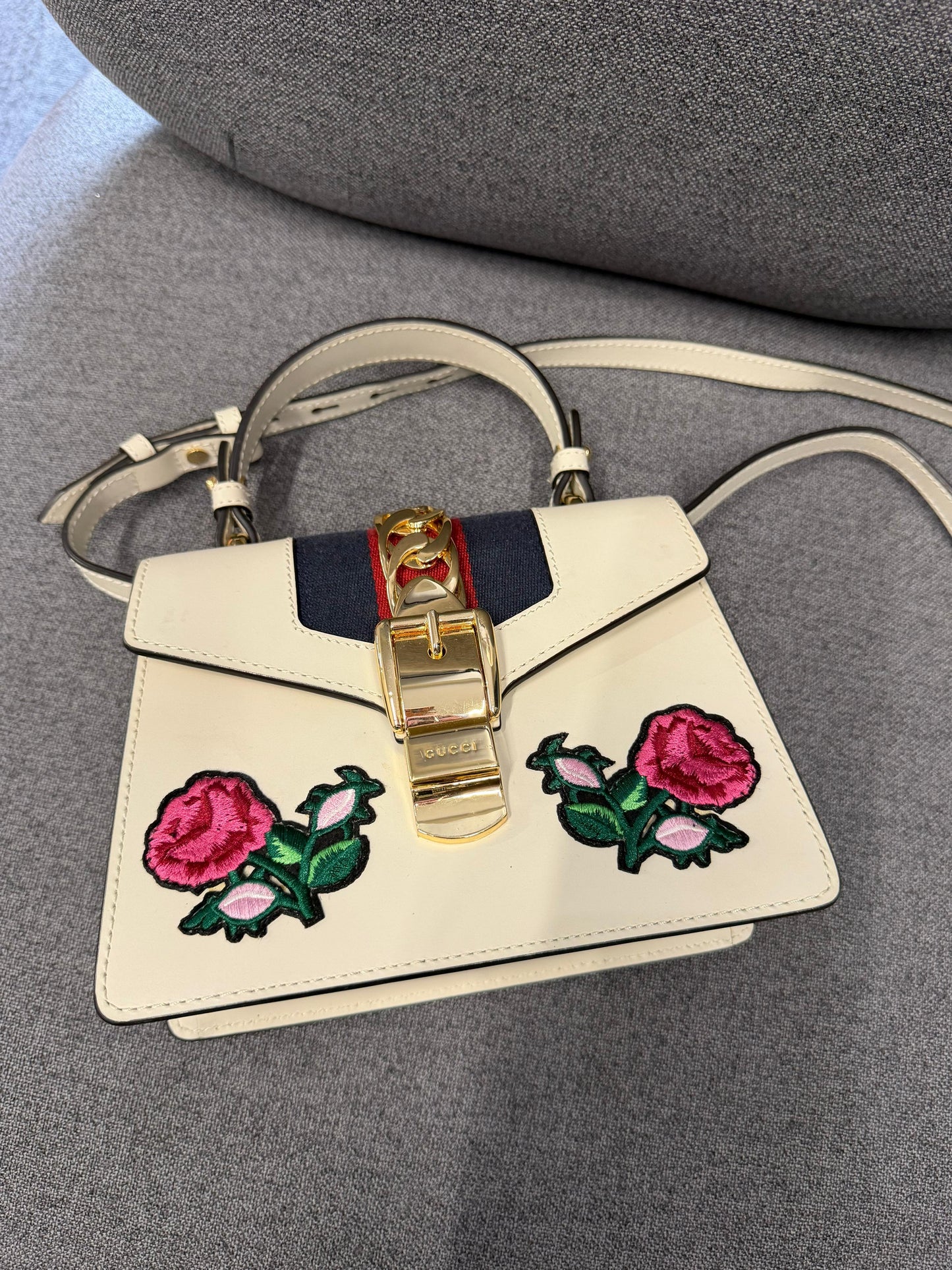Gucci Sylvie Embroidered Mini Bag – Like New