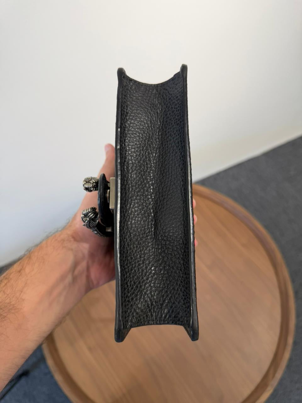 Gucci Mini Dionysus Shoulder Bag in Black Leather