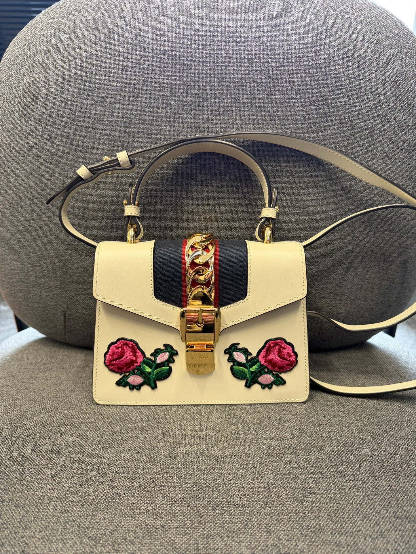 Gucci Sylvie Embroidered Mini Bag – Like New