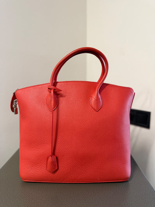 Louis Vuitton Red Taurillon Leather Lockit Tote Bag