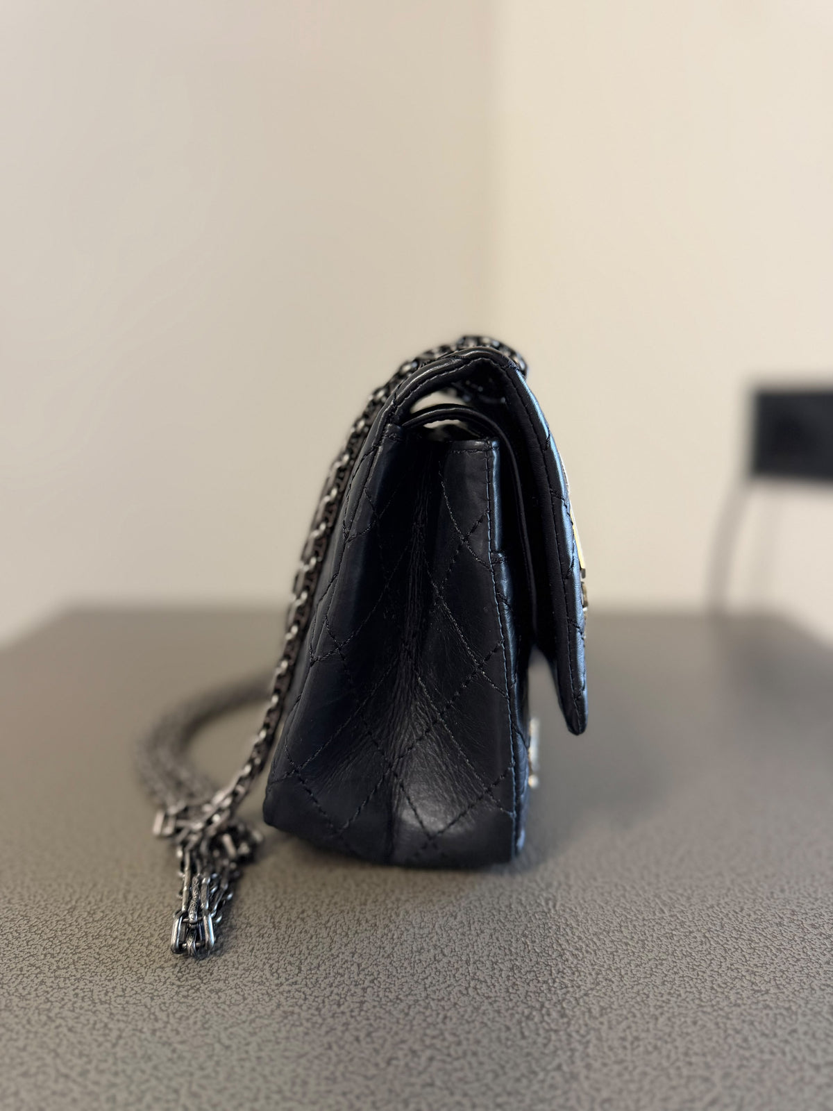 Chanel Black Quilted Charm Flap Bag