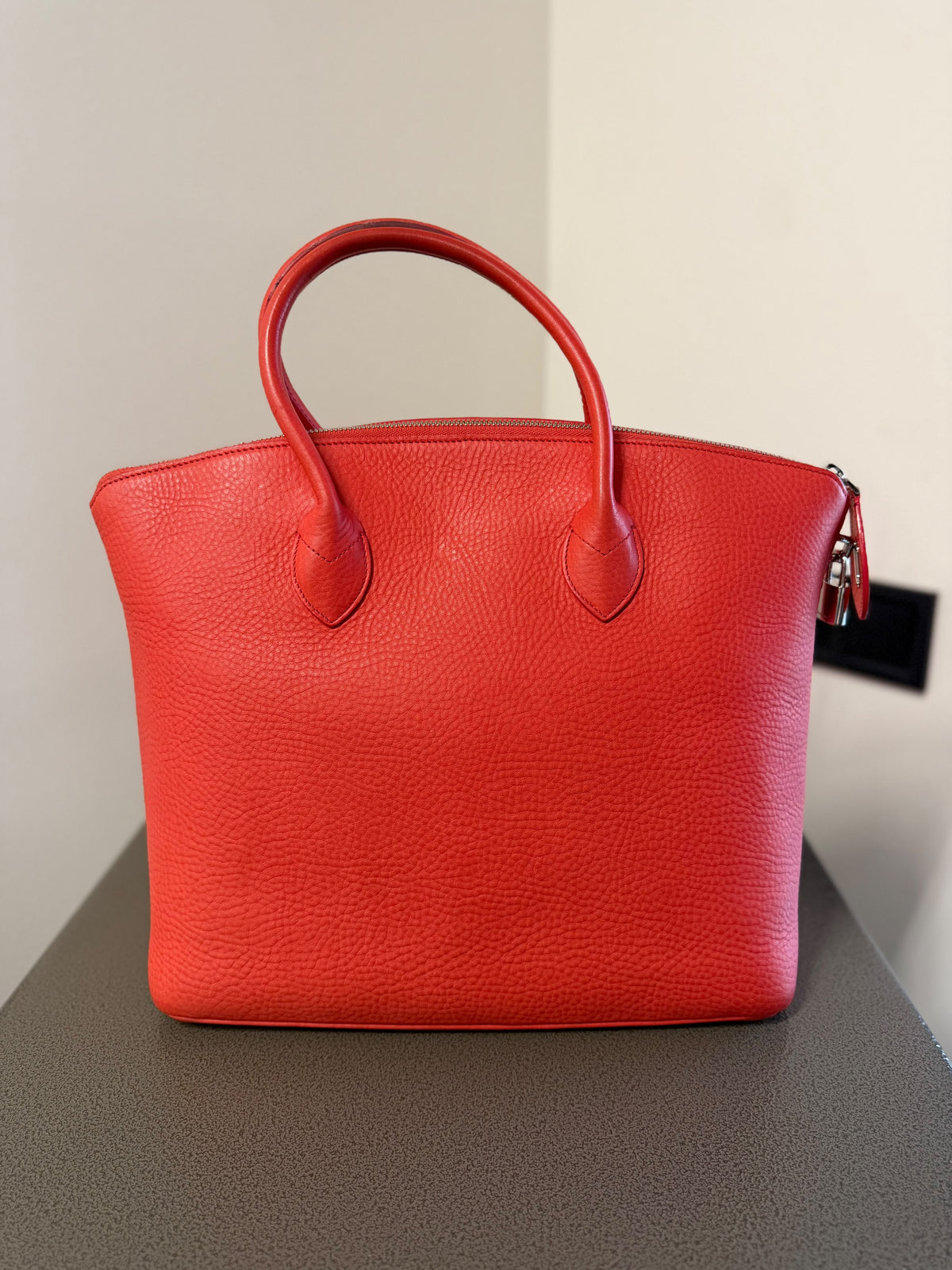 Louis Vuitton Red Taurillon Leather Lockit Tote Bag