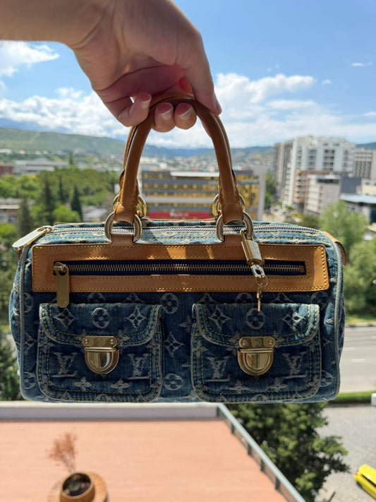 Louis Vuitton Denim Neo Speedy Monogram Handbag M95019