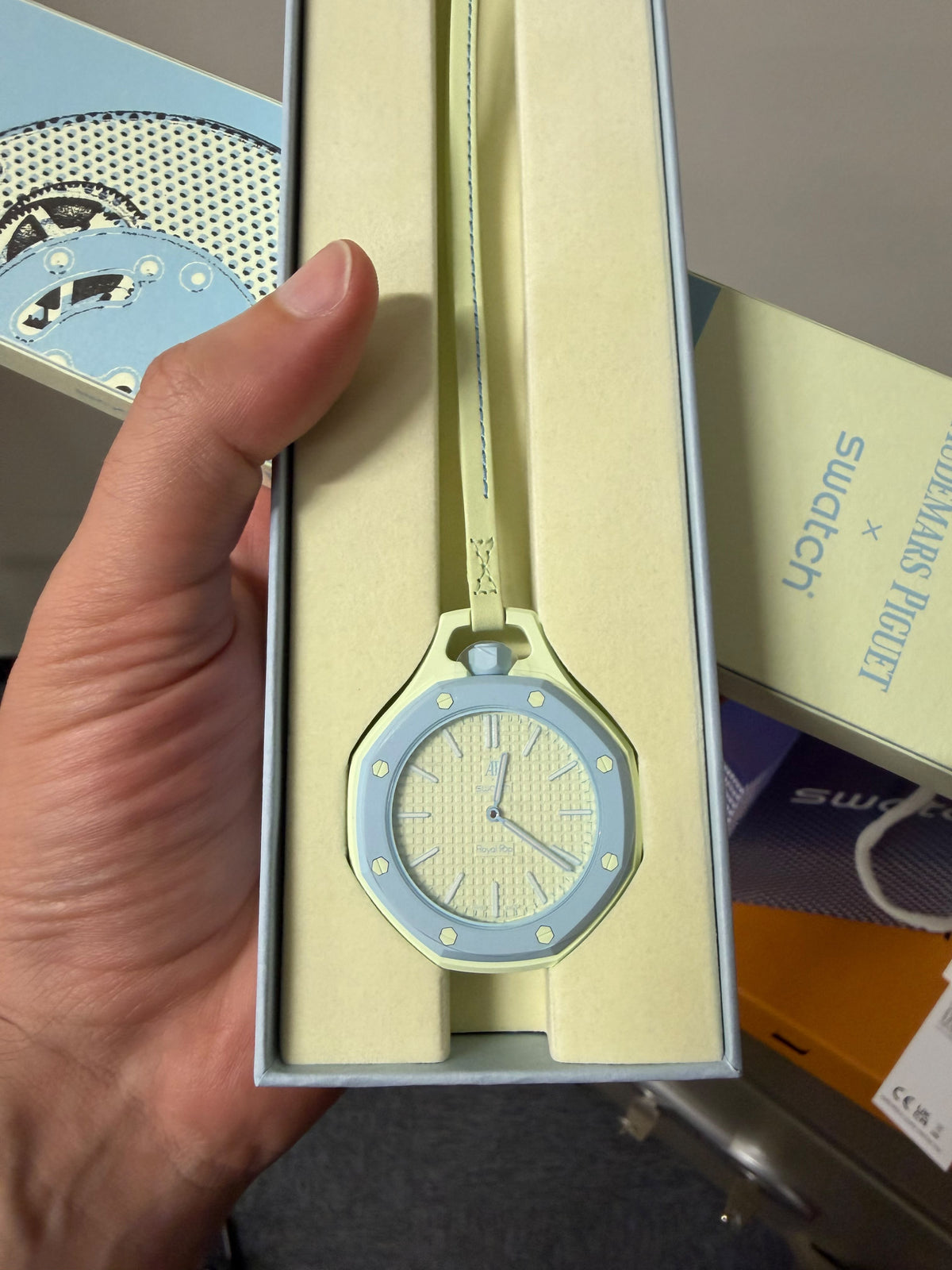 Audemars Piguet x Swatch Limited Edition Watch – Light Blue/Yellow