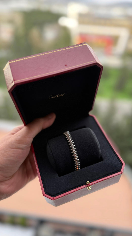 Cartier სამაჯური თეთრი ოქრო 18 ზომა 2025 სრული კომპლექტი მეორადი