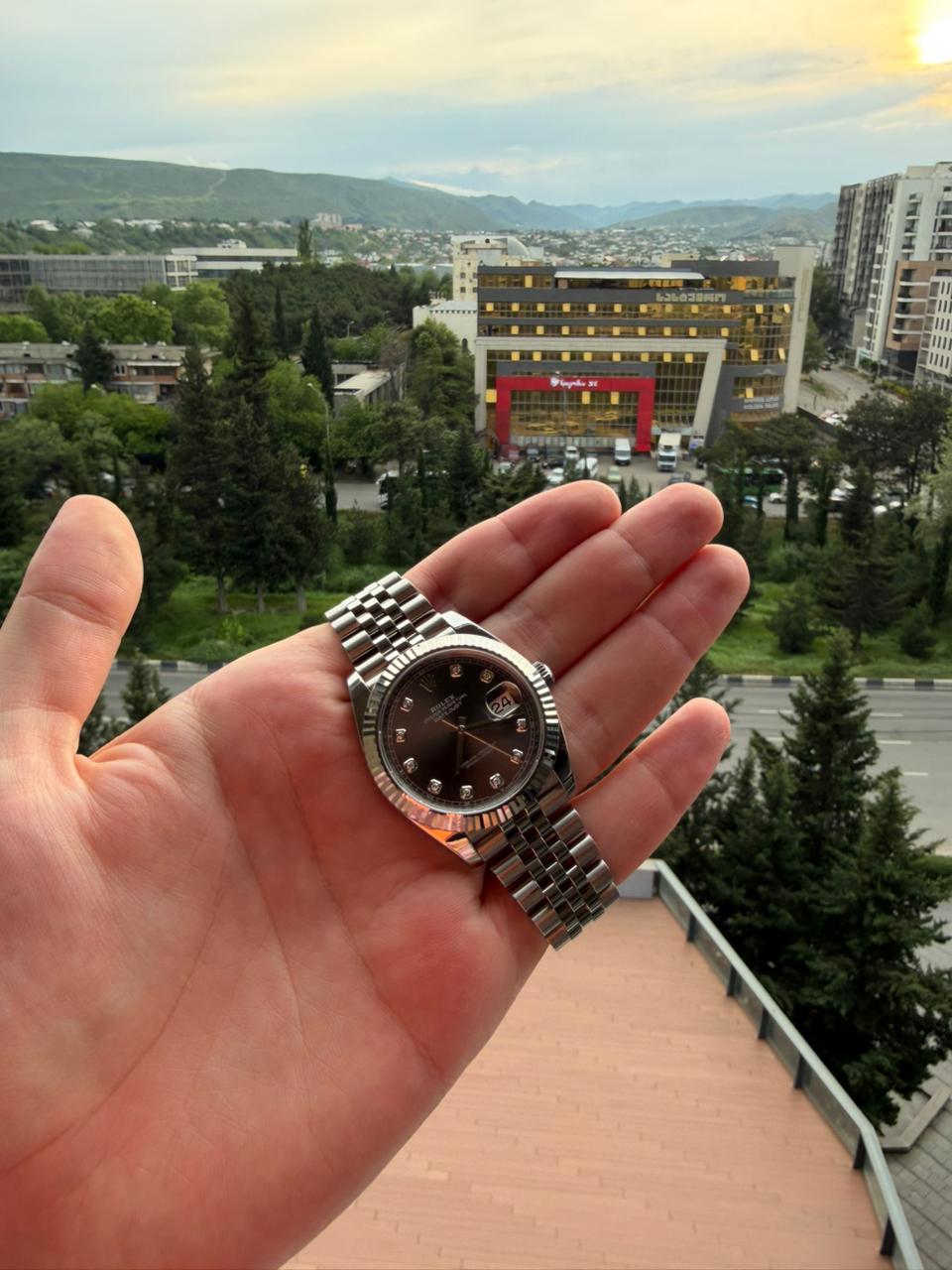 Rolex 41mm Gray With Diamonds 2024 Full Set Jubilee Bracelet