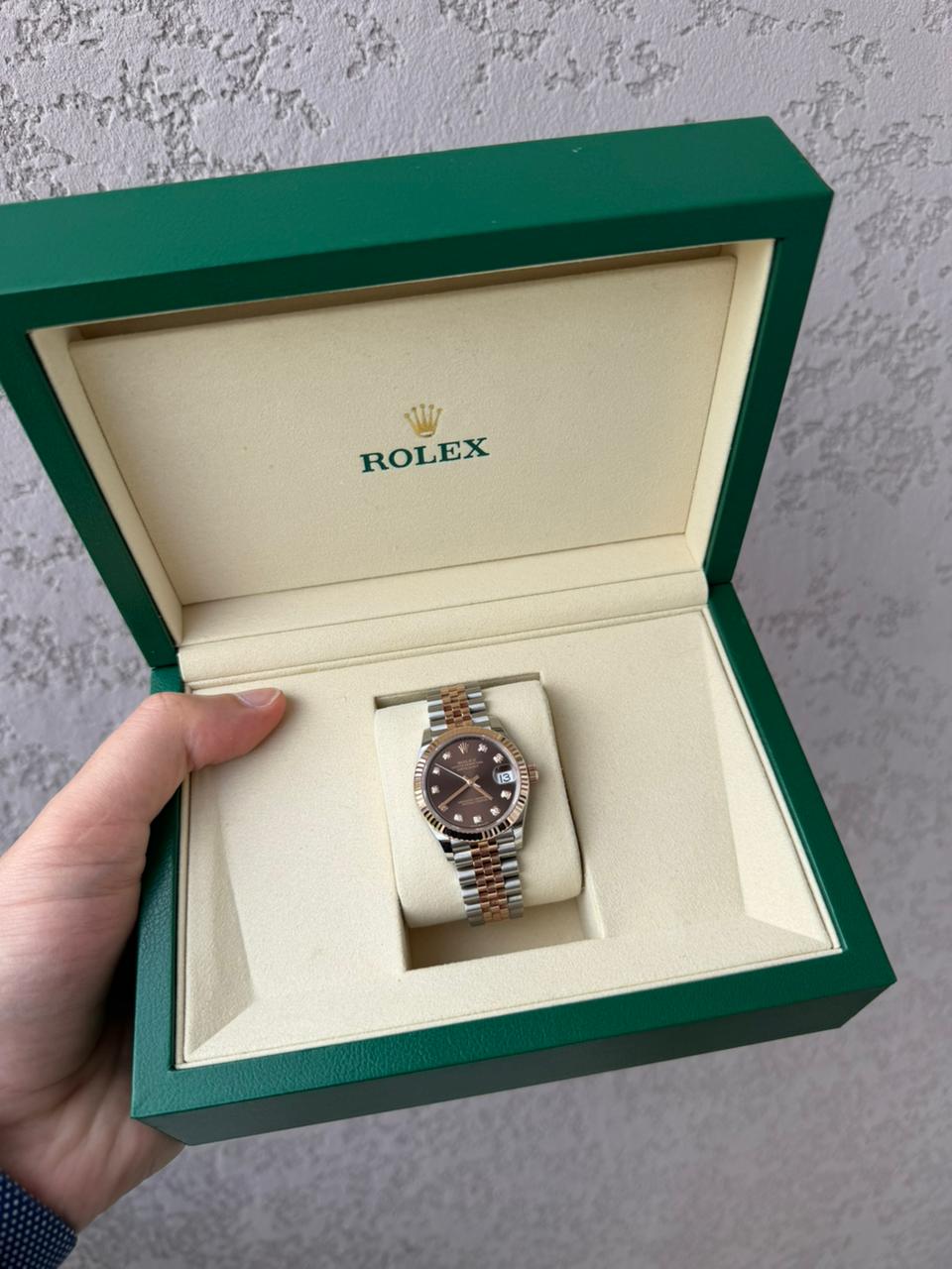 Rolex Datejust 31mm Ladies Chocolate Dial With Diamonds Like New 2026 Full Set 278271-0028