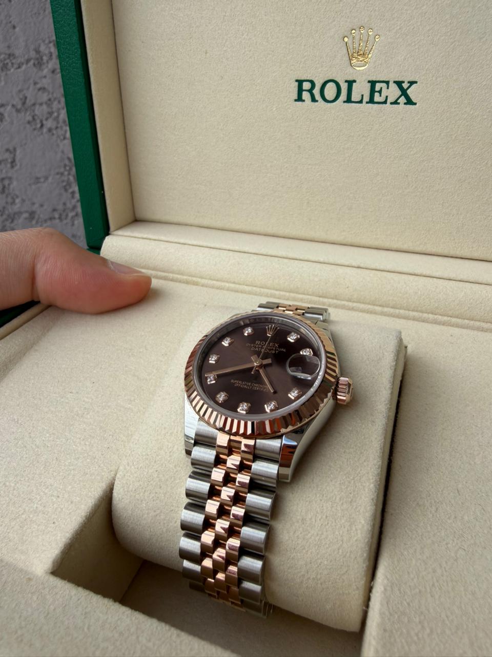 Rolex Datejust 31mm Ladies Chocolate Dial With Diamonds Like New 2026 Full Set 278271-0028