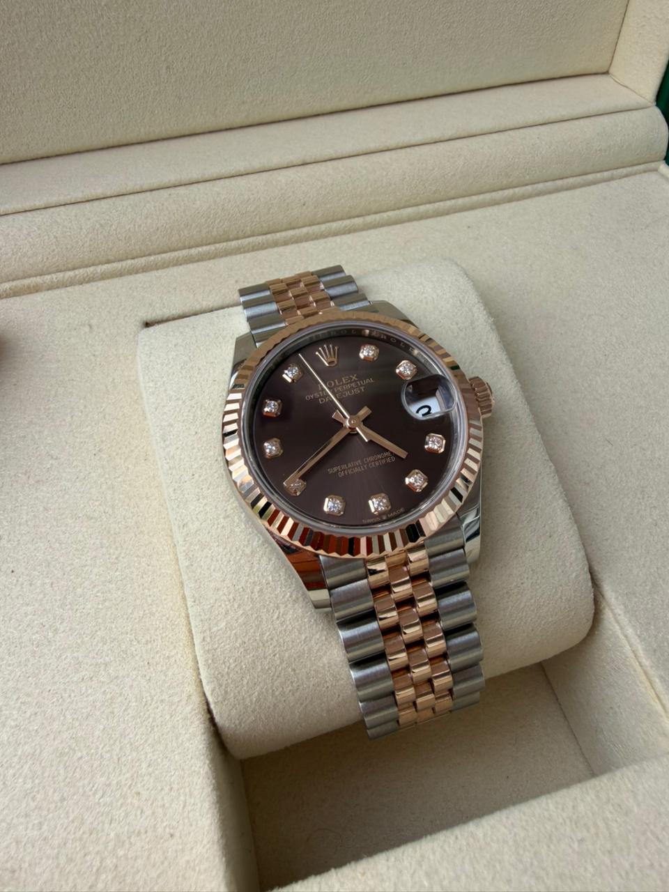 Rolex Datejust 31mm Ladies Chocolate Dial With Diamonds Like New 2026 Full Set 278271-0028