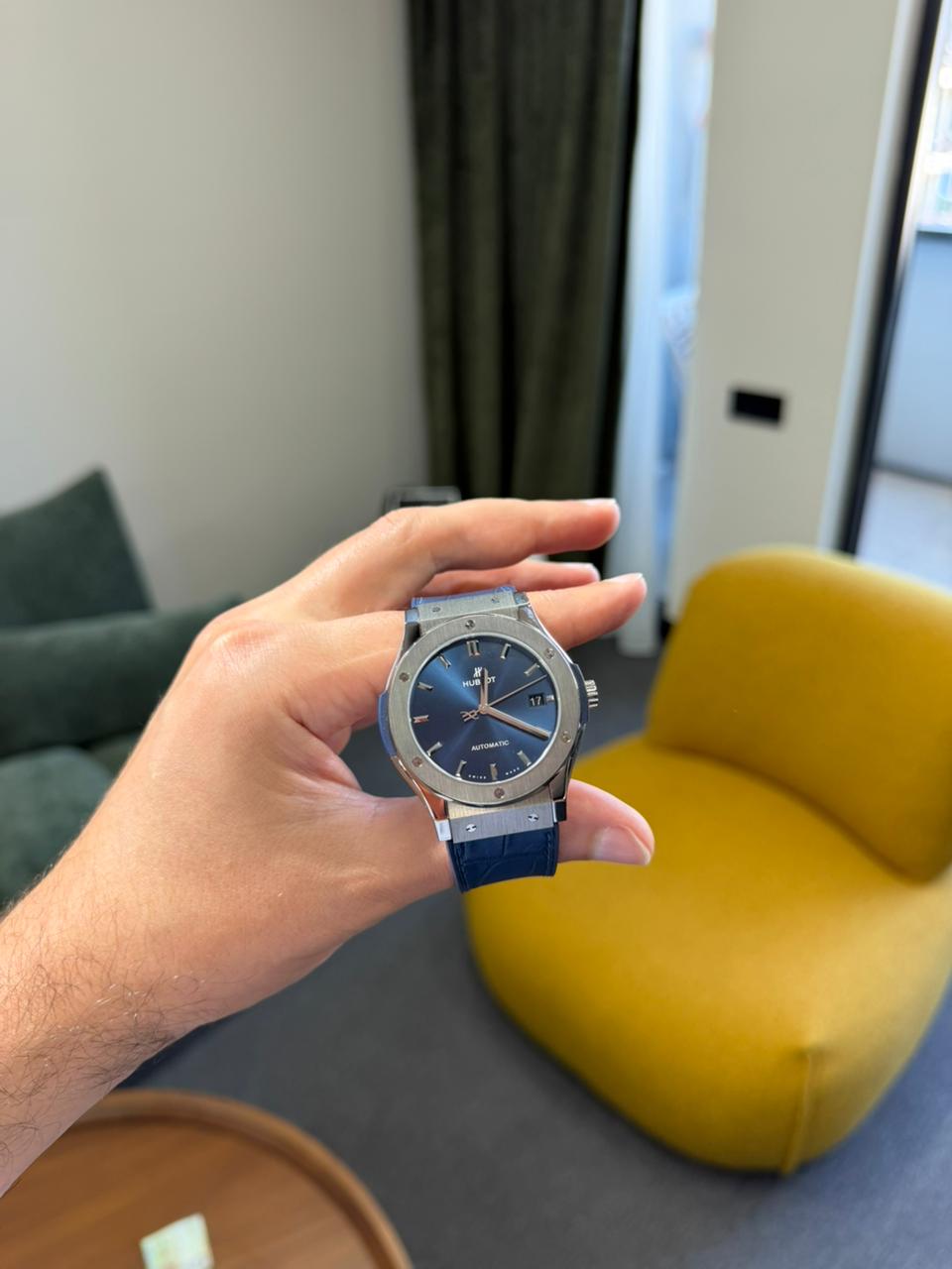 Hublot Classic Fusion 45mm Titanium/Steel Automatic Blue