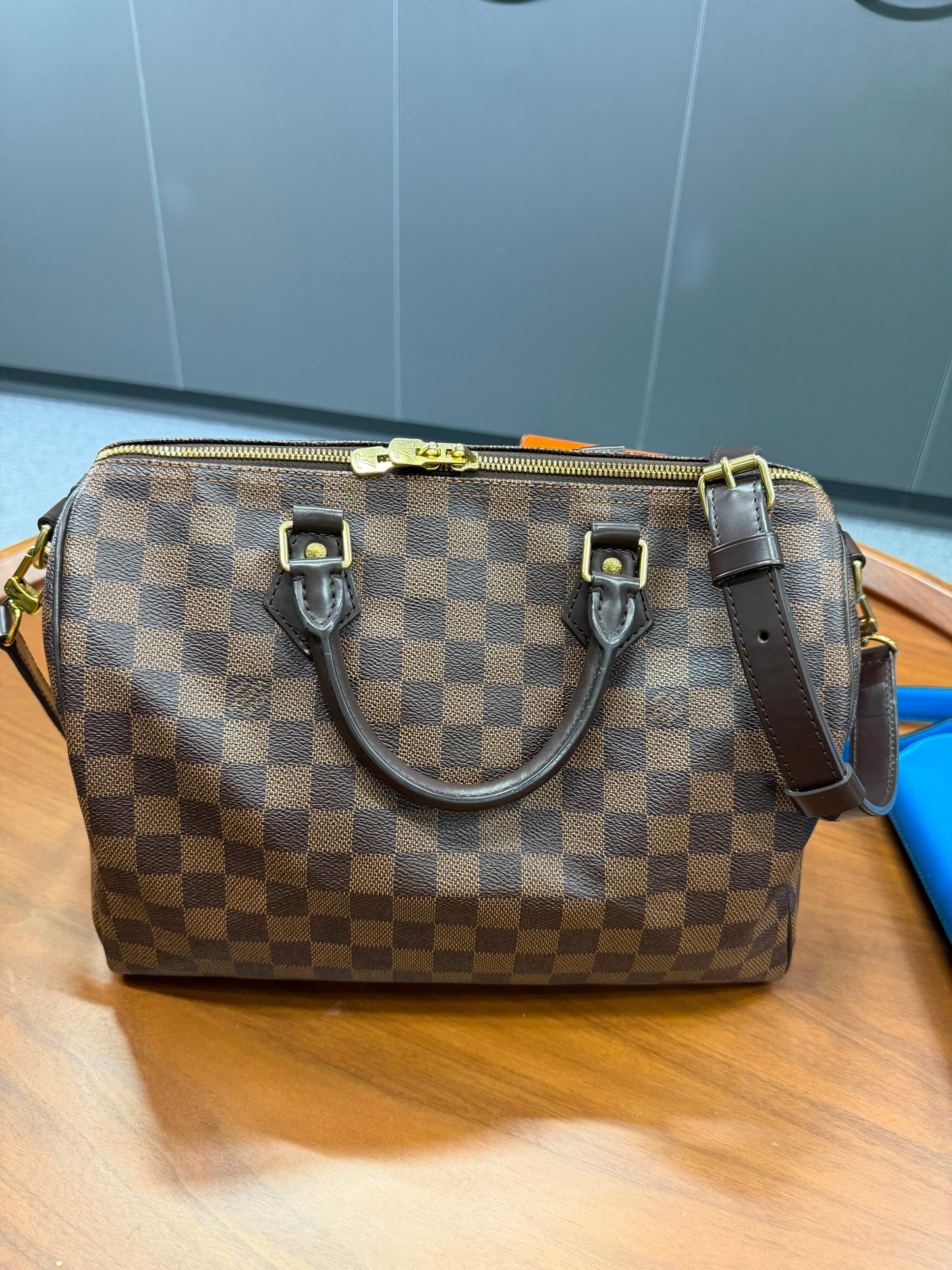 Louis Vuitton Speedy 30 Damier Ebene Bandouliere