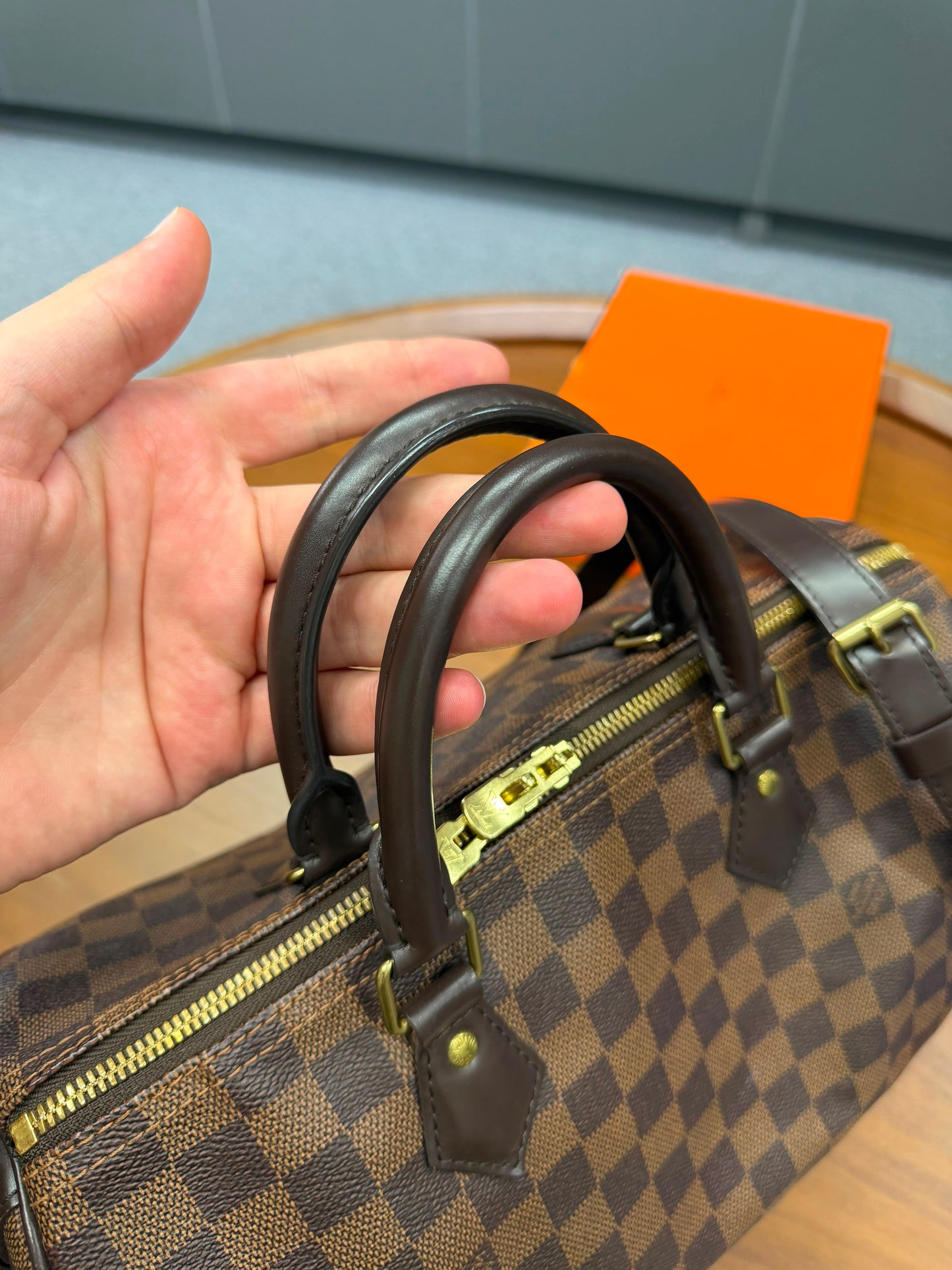 Louis Vuitton Speedy 30 Damier Ebene Bandouliere