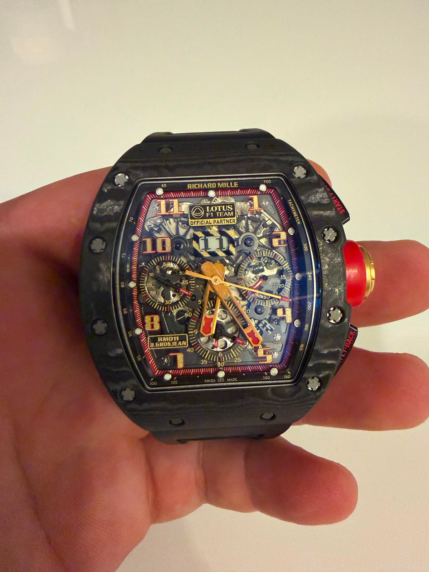Richard Mille RM 011 “Romain Grosjean” — Lotus F1 Team (2014). With Box And Papers