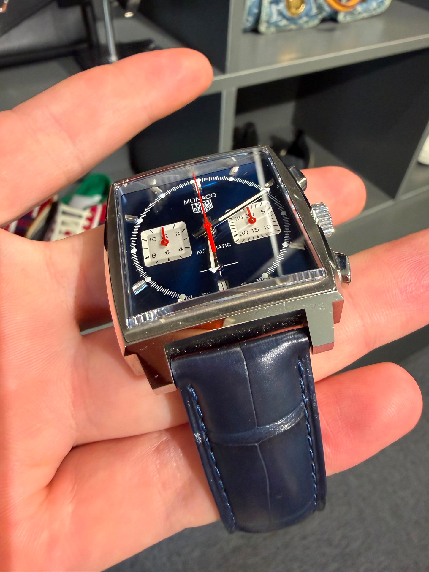 Tag Heuer Monaco Blue 39mm CBL2111.FC6453 Used With Box and Receipt. 2026