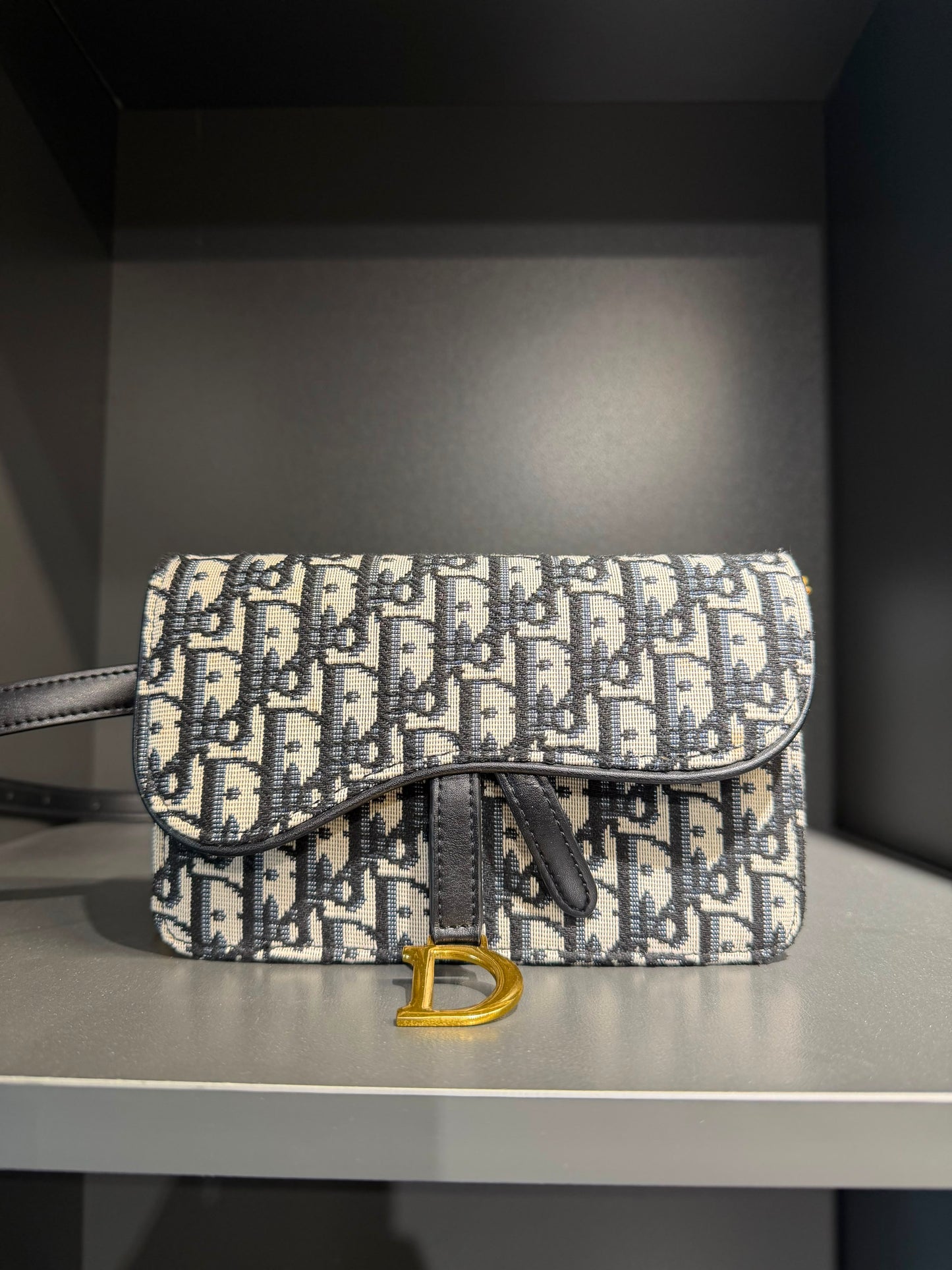 Dior Saddle Belt Pouch Oblique Jacquard