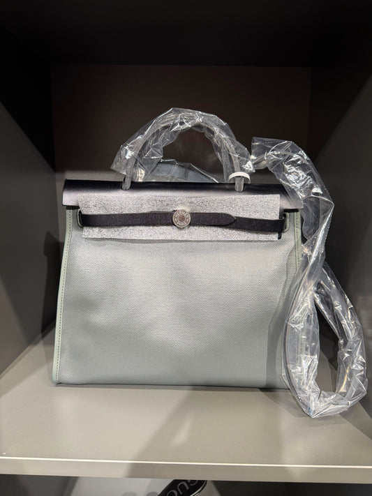Hermès Herbag Zip 31 Canvas Bag – Grey