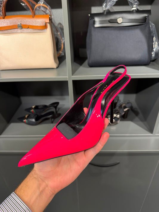 Saint Laurent  Leather Slingback Pumps – Pink, EU 39