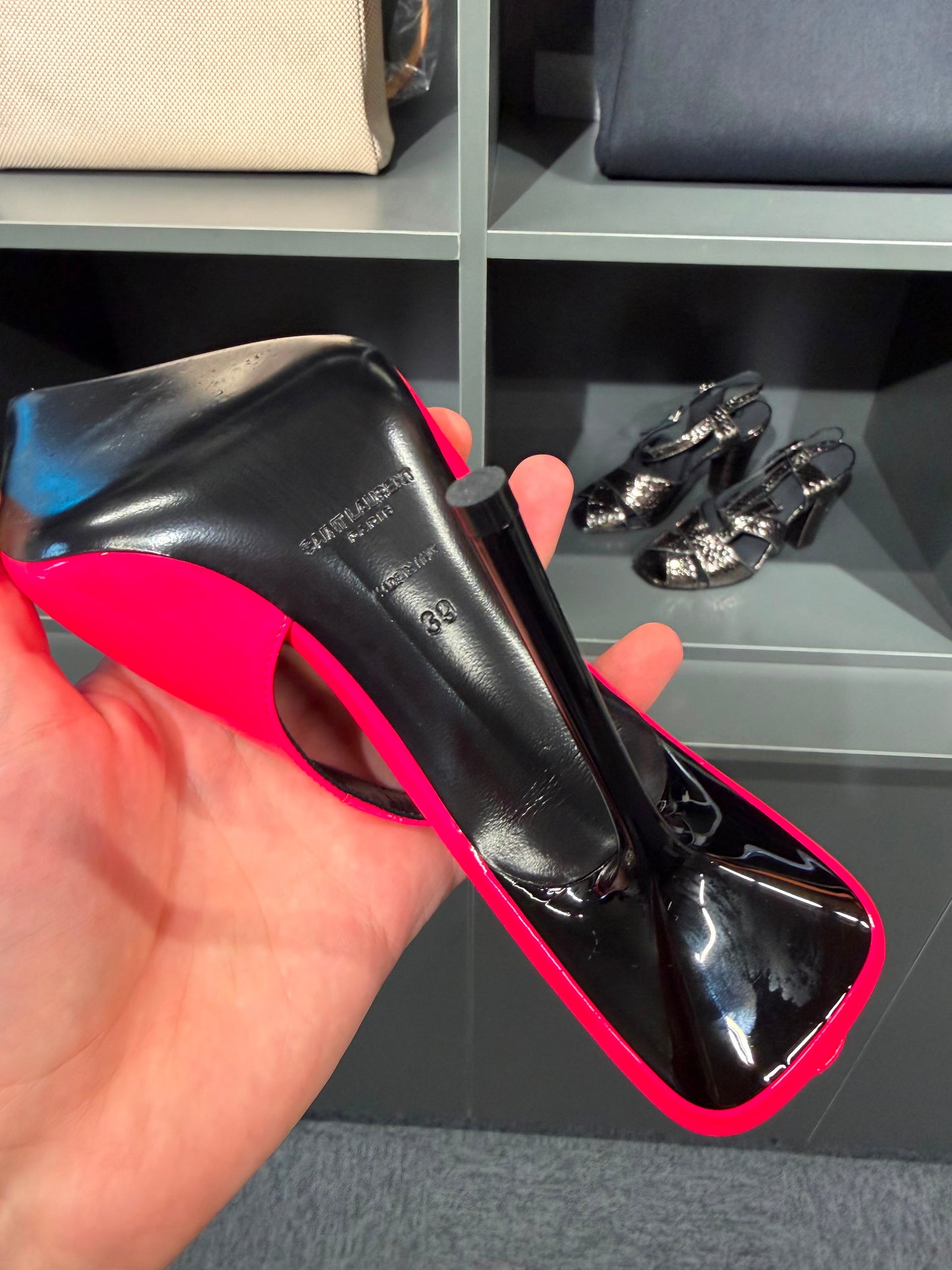 Saint Laurent  Leather Slingback Pumps – Pink, EU 39