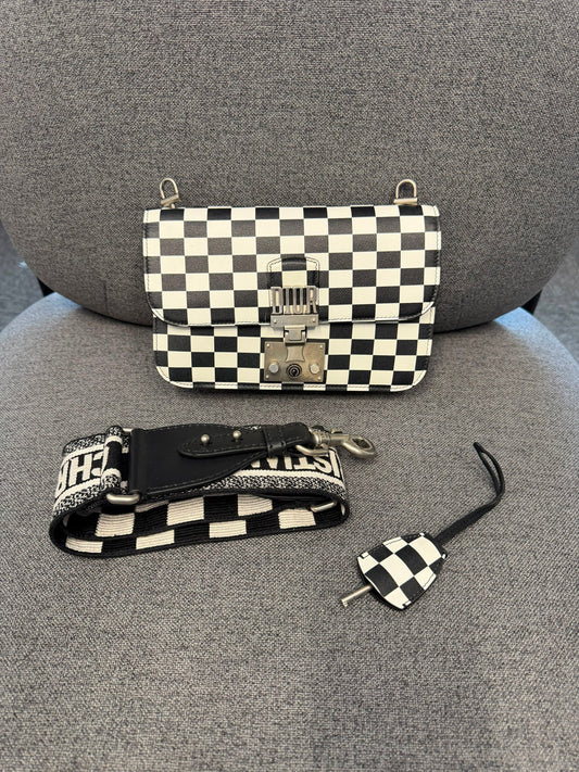 Christian Dior Dioraddict Checkered Shoulder Bag