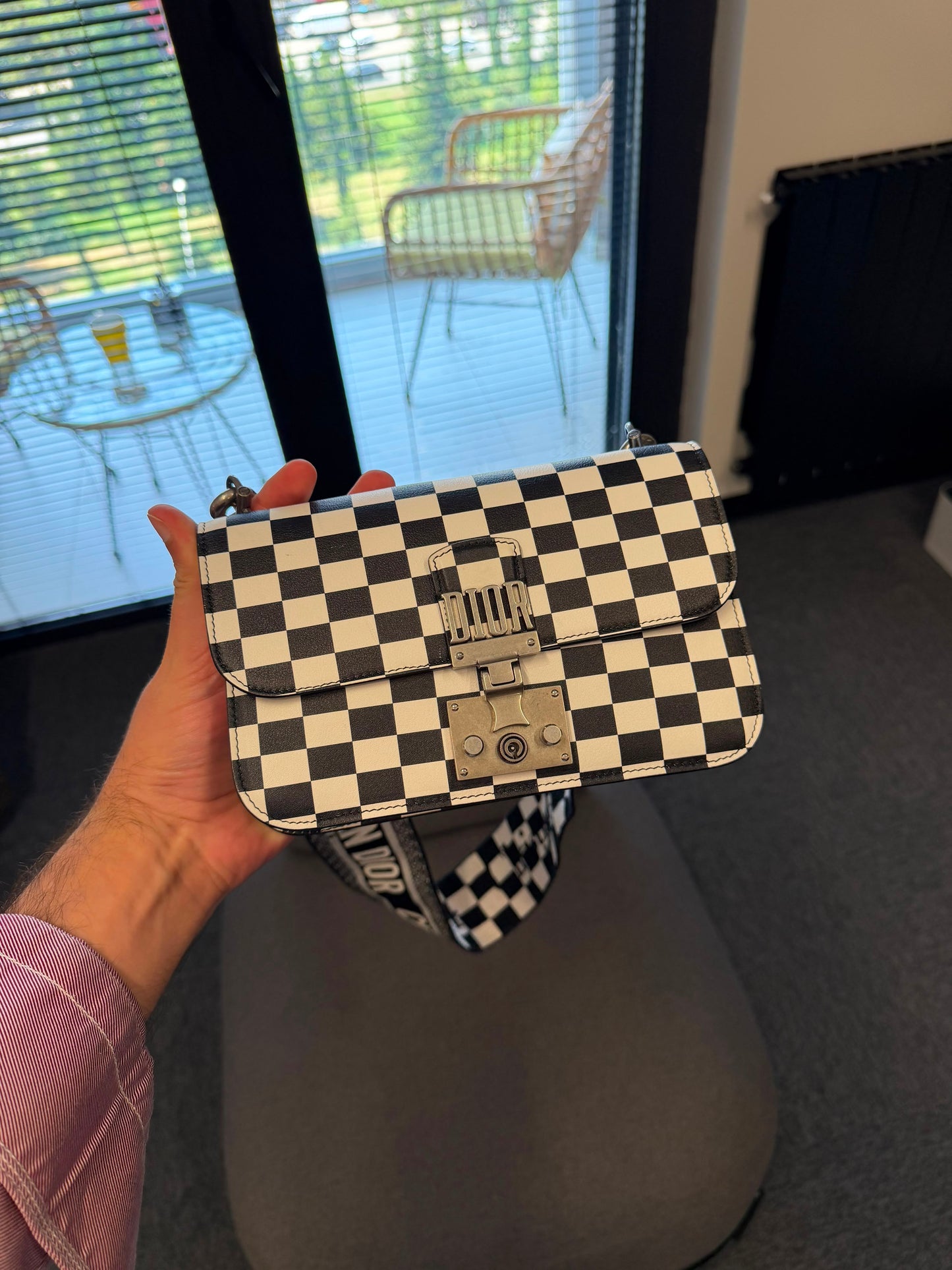 Christian Dior Dioraddict Checkered Shoulder Bag