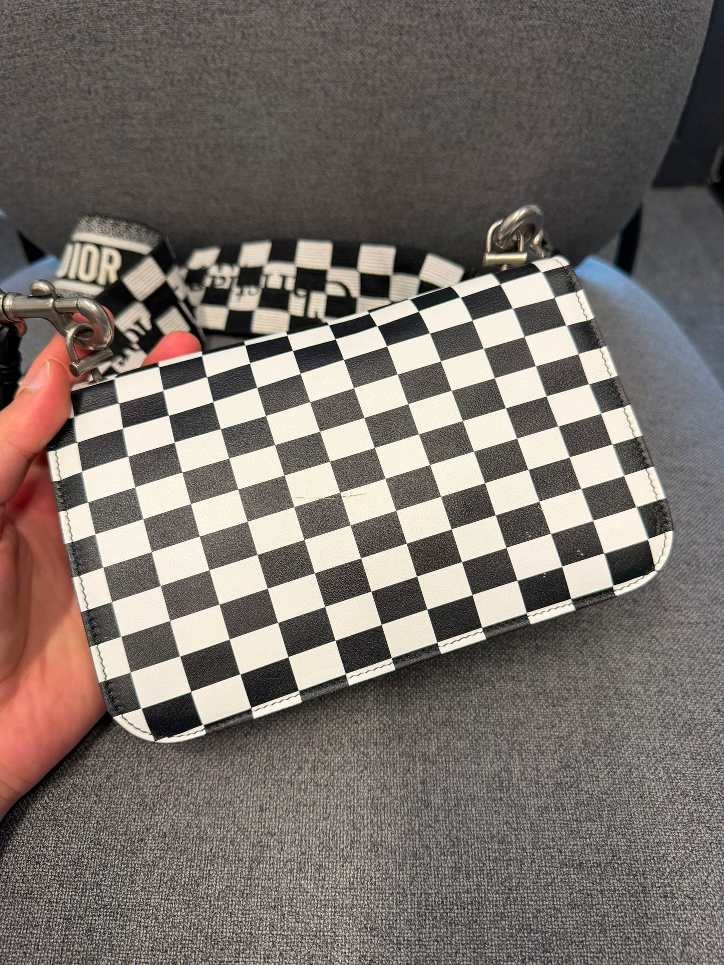 Christian Dior Dioraddict Checkered Shoulder Bag