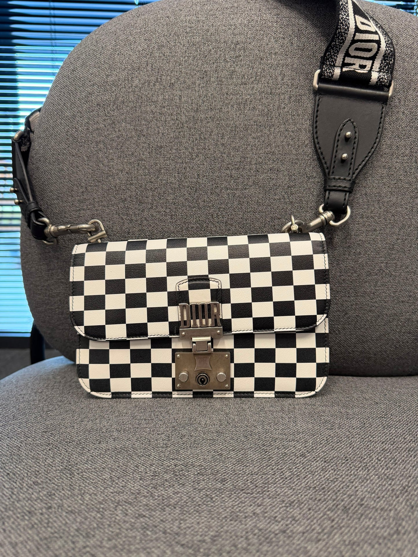 Christian Dior Dioraddict Checkered Shoulder Bag