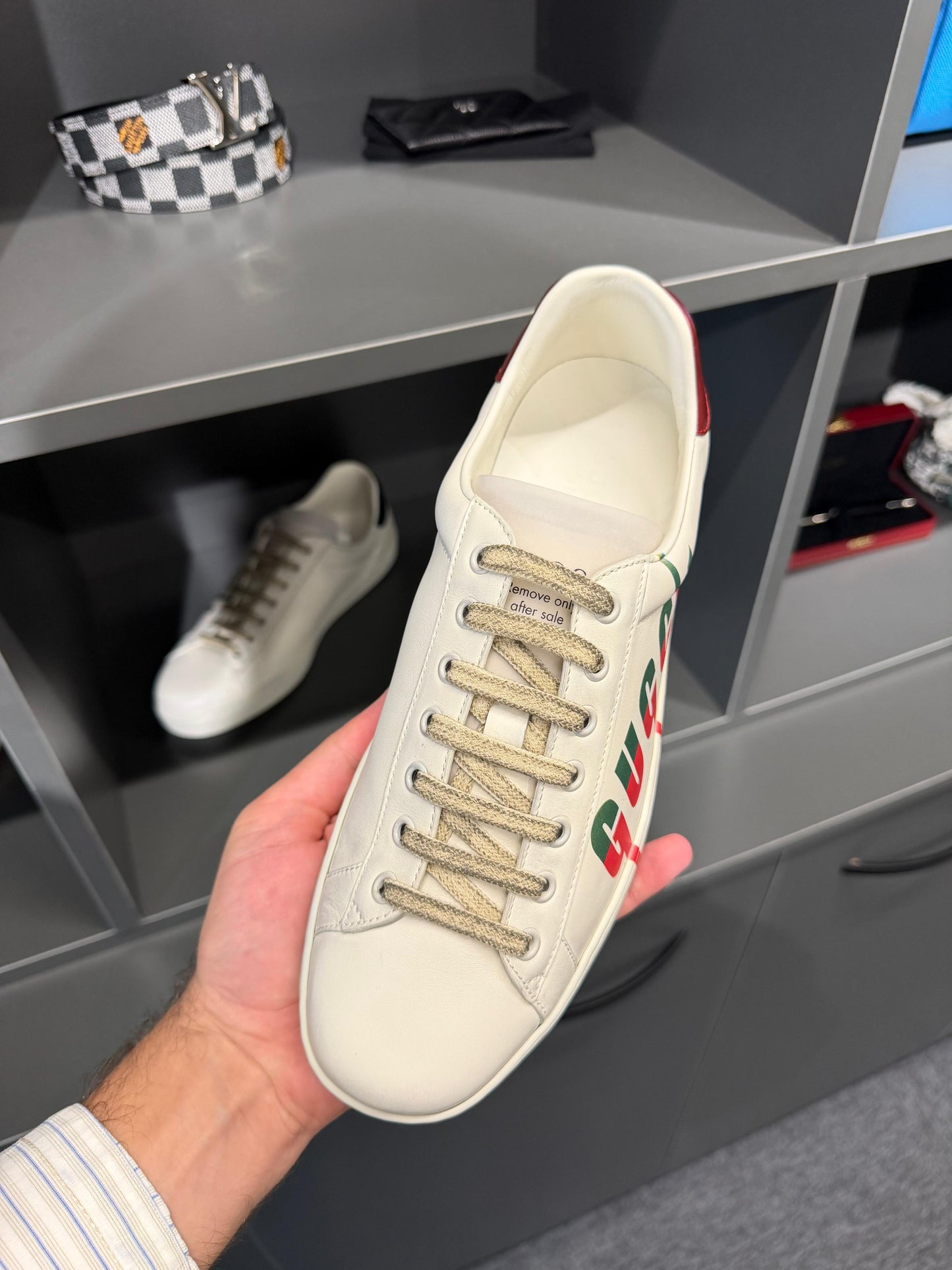 Gucci Ace Logo Leather Sneakers – EU 42