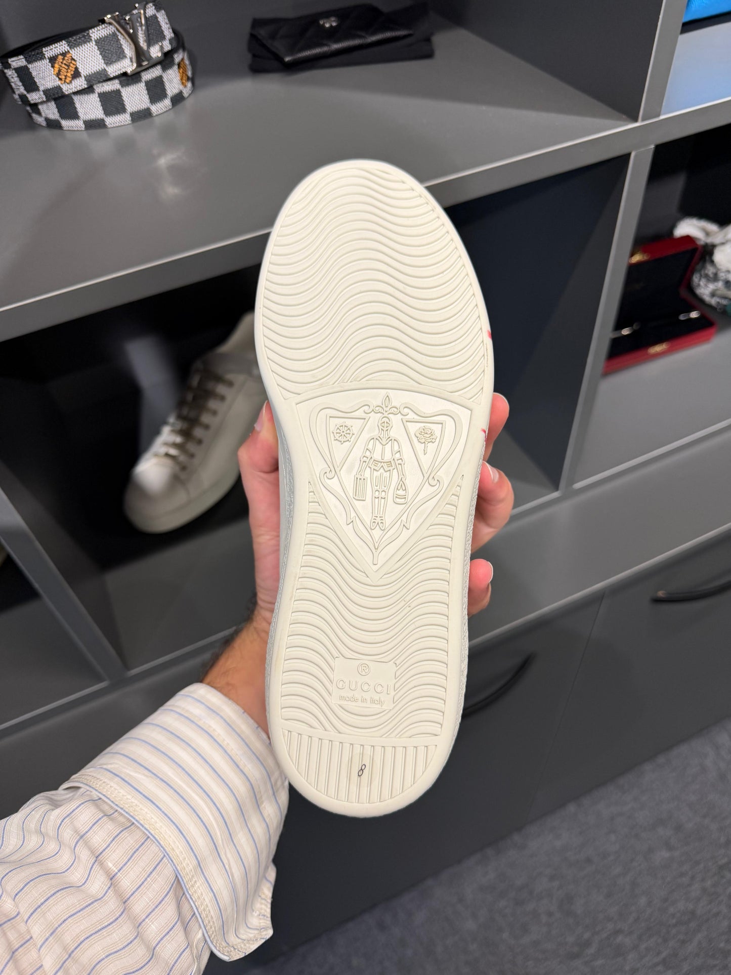 Gucci Ace Logo Leather Sneakers – EU 42