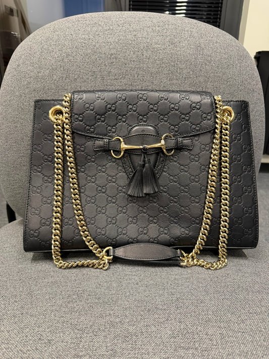 Gucci Emily Micro Guccissima Chain Shoulder Bag