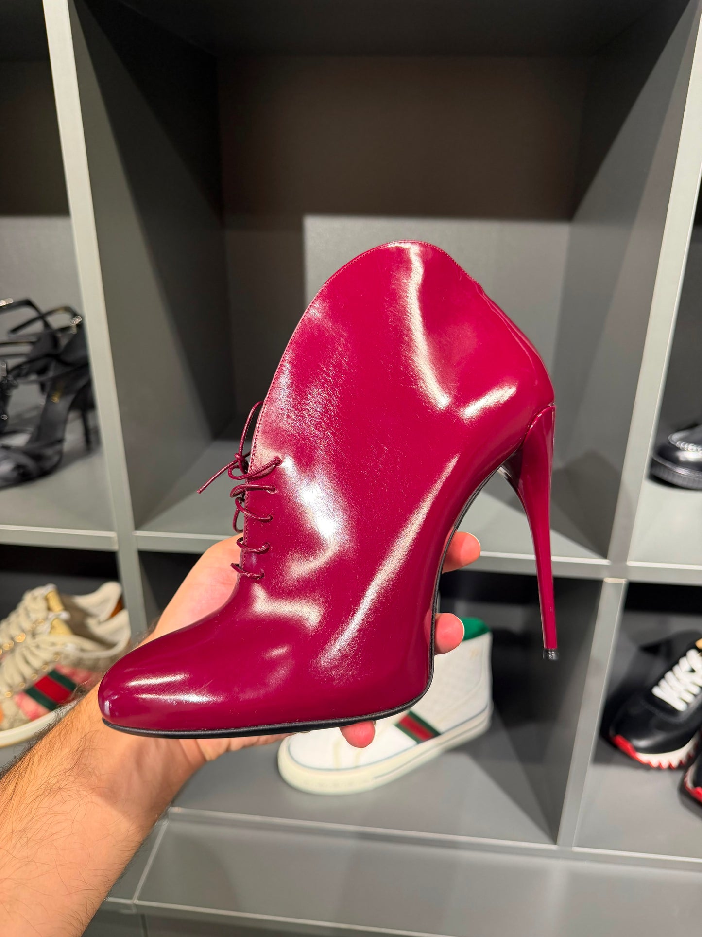 Gucci Kim Leather Ankle Boots. Size Eu 42